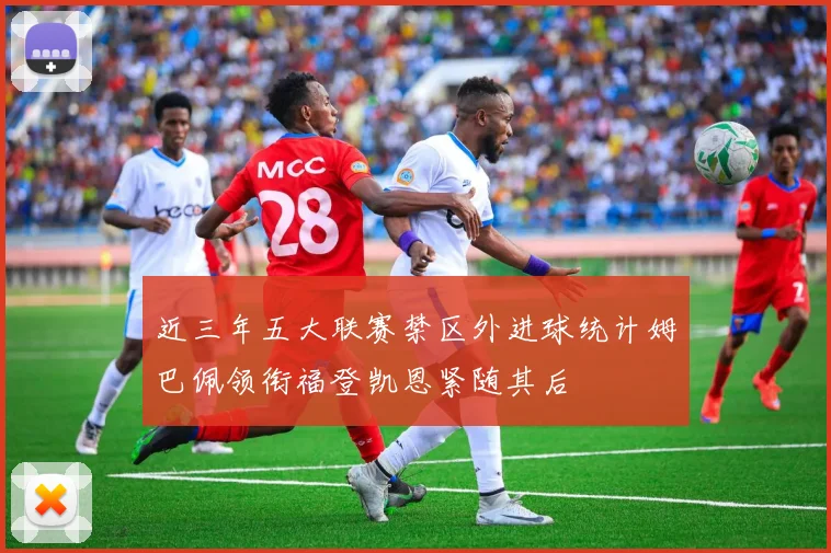 近三年五大联赛禁区外进球统计姆巴佩领衔福登凯恩紧随其后